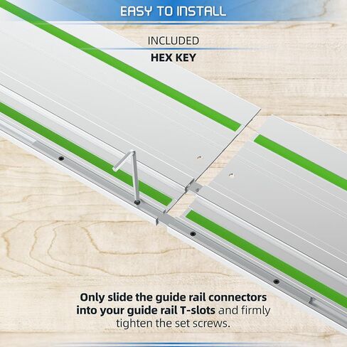 Ximoon Track Saw Guide Rail Connector Kit Replacement for Makita Track Saw Long Cuts Compatible with Kreg Track Saw Guide Fit for Festool and More Brand Cutting System Tracks 71358 in Kuwait
