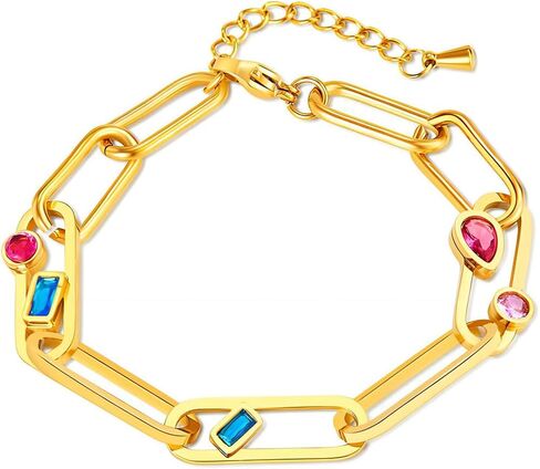 14k Real Gold Plated Silver Bracelet | Gold Bracelets Women's Trendy Chain Bracelet | Bridesmaid Bracelets Jewelry Gifts for Women in Kuwait