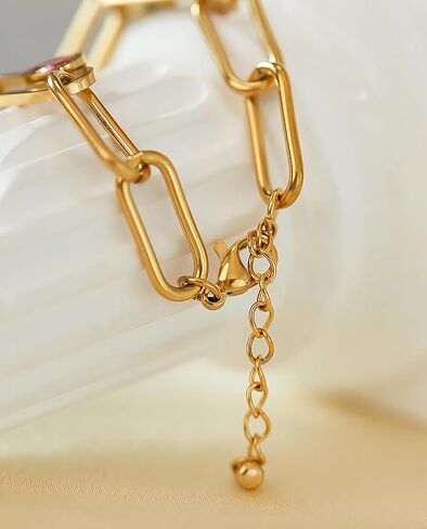 14k Real Gold Plated Silver Bracelet | Gold Bracelets Women's Trendy Chain Bracelet | Bridesmaid Bracelets Jewelry Gifts for Women in Kuwait