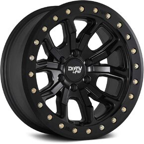 Dirty Life DT-1 Matte Black Wheel with Painted Finish (17 x 9. inches /5 x 127 mm, -12 mm Offset)