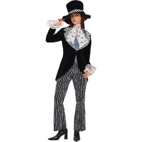Mad Hatter Costume Women Steampunk Jacket Medieval Gothic Clothes For Women Tailcoat Circus Ringmaster Costume