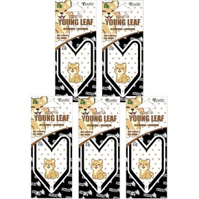 Treefrog Young Leaf JDM Squash scent 5-Pack, Cute Shiba, Car Hanging Air Freshener