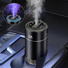 Smart Car Air Fresheners with Star Projector, Car Essential Oil Diffuser with 2 Natural Essential Oils, 160ml in Total, Auto On/Off Smart Car Diffuser for Car Home Office