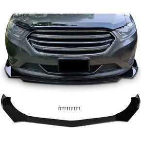 SCITOO Black ABS Front Bumper Body Kit Spoiler Chin Spoiler Front Bumper Lip Universal Fits for Most Cars
