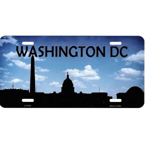 Washington DC Silhouette Novelty Metal License Plate Tag LP-8705