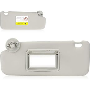 Left & Right Sun Visor for 2012-2019 Chevy Sonic, 2013-2016 Spark, Driver & Passenger Side Sunvisor Beige Grey Sunvisor Replace P95327509 P95327507