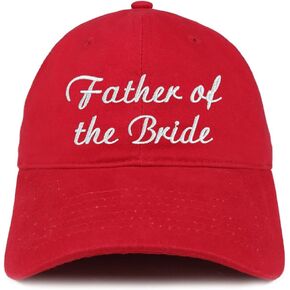 Trendy Apparel Shop Father of The Bride Embroidered Wedding Party Brushed Cotton Cap