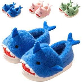 Fiedaz Boys Girls Shark Slippers Kids House Cute Slippers for Toddler Plush Warm Slippers Non-Slip Indoor bedroom Winter Shoes