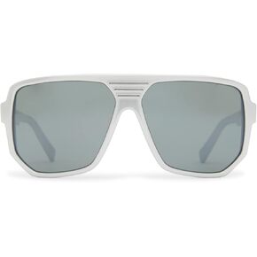 VonZipper Roller Non-Polarized Sunglasses for Men and Women Silver Chrome with Square Roller Grey Silver Chrome Impact-resistant polycarbonate lens Sun Glasses with UV and HEV protection 63mm