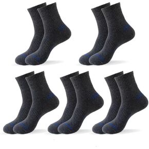 Men's Sport Athletic Running Socks,Moisture-Wicking Odor Control Sports Socks with Cushioned mid-calf Size 6-12