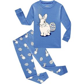 Toddler Boys Cotton Pajamas Kids Long Sleeve Sleepwear Holiday Pajamas Sets