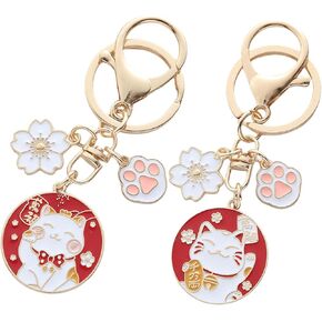 Lucky Cat Keychain Cute Key Chains for Women Cute Wallet keychain for Girls