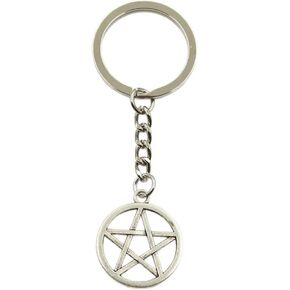 Pentacle Keychain Keyring,Pentagram Keychain,Wicca Accessory Witch,Witch Keychain,Wicca Keychain,Protection Charm Witchcraft Accessory