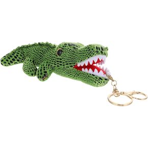 LUOZZY Stuffed Crocodile Plush Keychains for Backpack Plush Crocodile Keychain Stuffed Animal Toy for Bag, Purse, Backpack, Handbag (Green)