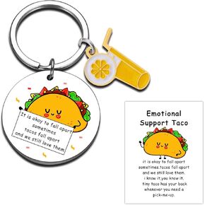 Emotional Support Taco Emotional Support Keychain For Coworker Taco Gifts Support Pickle Appreciation Gift Potato Taco Vegetable Sign