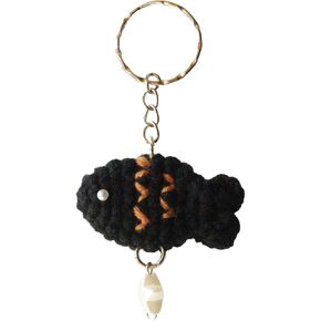 Cute Crochet Fish Keychain, Kawaii Fish Bag Charm Key Ring, Pastel Gifts for Women