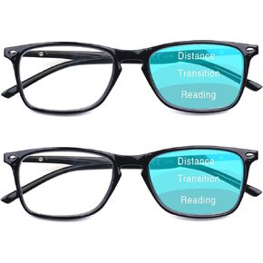 4 Pack Blue Light Blocking Progressive Multifocus Reading Glasses for Women Men,Progressive Readers with Spring Hinge (A-Mix, 2.0)