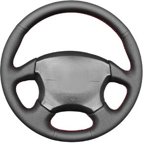 MEWANT Customized DIY Microfiber Leather Car Steering Wheel Covers Wrap Hand-Stitched for Subaru Impreza WRX 2002-2004 / Impreza WRX STI 2004