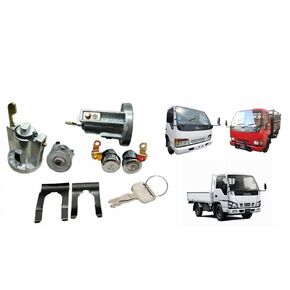 Ignition Switch Door Lock Cylinder Set Replacement for W Series Isuzu Elf Truck NPR HD NKR NHR NRR FSR FRR NQR GMC W3500 W4500 W/Clips1994‑2007 Replaces 8-97035293-0