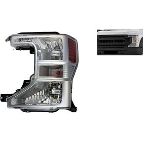 Headlight Assembly Compatible With Ford F-250 F-350 F-450 F-550 Super Duty 2020 2021 2022 Left/Driver Side, Halogen Headlamp,DOT/SAE Compliant,LC3Z13008B,FO2502405