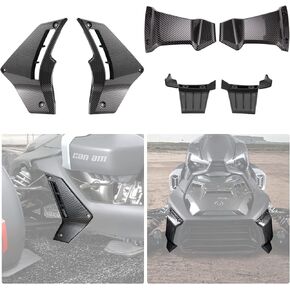 A & UTV PRO Front Grill Trims and Lower Fairing Panels Kit for Can-Am Ryker All Models, Lower Grill Protector Fairing Pads Trim Cover Accessories, Carbon Fiber Color, Replace OEM # 219400947