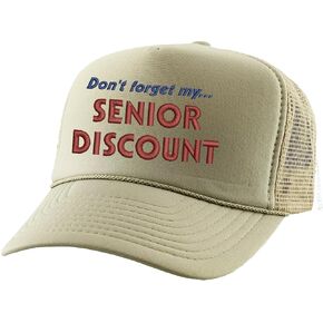 ALLNTRENDS Trucker Hat Don't Forget My Senior Discount Funny Snapback Mesh Cap