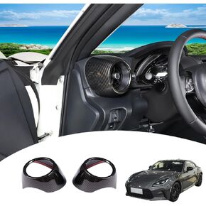 Carbon Fiber Style ABS Car Front Side Air Conditioning Vent Outlet Cover 2pcs for Subaru BRZ Toyota 86 2022 Auto Accessories (Carbon Fiber)