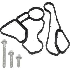 Oil Filter Housing Gasket Oil Filter Housing Bolt Seal Kit Compatible with BMW 1 SERIES M 128i 135i 323i 325xi 328i 328xi 330i 330xi 335i 530i 535i M2 X4 X5 X6 Z4,Replace for 11428637821 11428637820