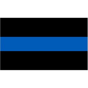 Rogue River Tactical Thin Blue Line Blue Lives Matter Flag Sticker Vinyl Decal for Car Truck Window Bumper Sticker Support of Police and Law Enforcement Officers 3x5 Inch