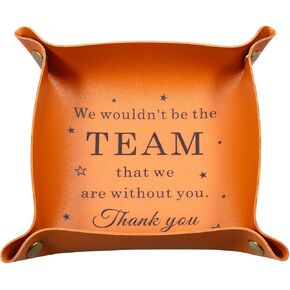 Boss Gifts for Women Men Office Leather Tray, Appreciation Gifts for Boss Lady Leader Supervisor Coworker Leaving Retirement Christmas Boss Day Gifts, Stocking Stuffers for Coworkers Employee Team