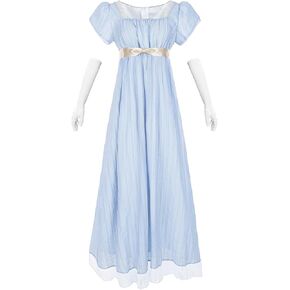 Nuoqi Regency Dresses for Women Empire Waist Regency Era Dress Regency Gown
