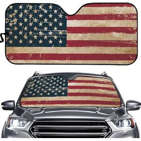 SEANATIVE German Shepherd Family Car Front Windshield Sun Shades Novetly Animal Universal Fit UV Ray Reflector for Car Van SUV Truck