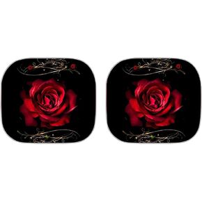 مظلة شمس للزجاج الأمامي للسيارة على شكل زهرة وردة حمراء للنساء، مظلات شمسية للنافذة الأمامية للسيارة قابلة للطي بنمط الأزهار مكونة من قطعتين لمعظم سيارات السيدان وسيارات الدفع الرباعي، تحافظ على برودة سيارتك in Kuwait