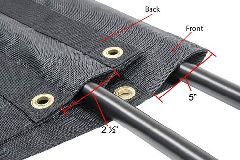 منتجات Mytee غطاء قماش شبكي مطلي بالفينيل لشاحنة قلابة مقاس 5 × 12 بوصة مع جيب مزدوج مقاس 5 بوصة ووزن 18 أونصة in Kuwait