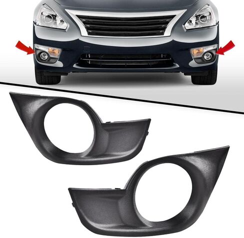 G-PLUS New Pair Of Black Fog Light Covers Grille Bezel Compatible with 2016 2017 2018 2019 Nissan Sentra Fog Lamp Accessories Cover 622564AF0B, NI1039142, 622574AF0B, NI1038142 in Kuwait