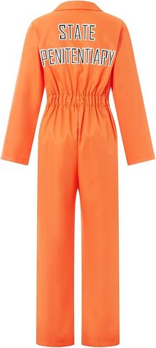 Orange Prison Jumpsuit Costume Women Men Jail Halloween Costumes Couples Matching Prisoner Cosplay Outfits in Kuwait