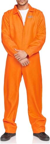 Orange Prison Jumpsuit Costume Women Men Jail Halloween Costumes Couples Matching Prisoner Cosplay Outfits in Kuwait