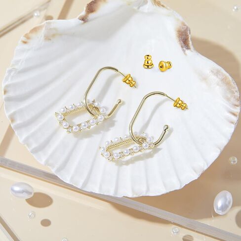 Earring Backs - 8pcs Locking Earring Backs for Studs, Hypoallergenic 18k Gold Colour Retention Earring Backs Replacements for Studs Droopy Ears (Gold and Silver) in Saudi Arabia