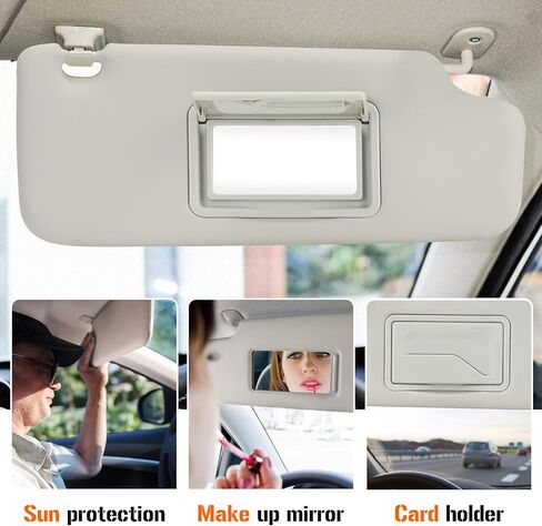 Left & Right Sun Visor for 2012-2019 Chevy Sonic, 2013-2016 Spark, Driver & Passenger Side Sunvisor Beige Grey Sunvisor Replace P95327509 P95327507 in Saudi Arabia