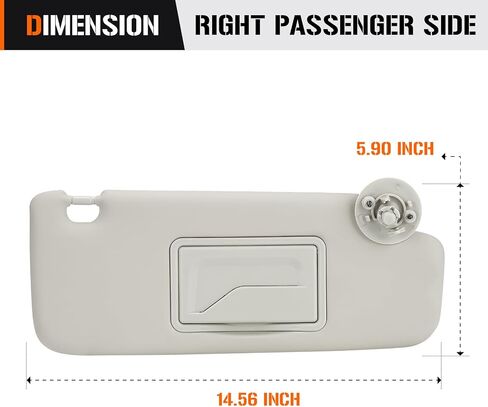 Left & Right Sun Visor for 2012-2019 Chevy Sonic, 2013-2016 Spark, Driver & Passenger Side Sunvisor Beige Grey Sunvisor Replace P95327509 P95327507 in Saudi Arabia