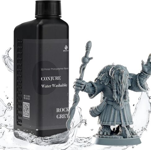 شيتو سيستمز راتنج قابل للغسل بالماء 1 كجم، معالجة أسرع بعد المعالجة، راتنج طابعة ثلاثية الأبعاد سهل التنظيف، راتنج فوتوبوليمر قياسي 405 نانومتر لطابعات 8K/10K/12K/LCD/DLP/SLA ثلاثية الأبعاد (رمادي صخري، 1000 جم) in Kuwait