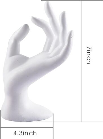 ChezMax Jewery Display Hand Ring Holder - Jewelry Organizer Stand, Necklace Stand, Preppy Jewelry Holder, Aesthetic Room Decor, Transparent Cute Y2k Room Decor for Women in Kuwait