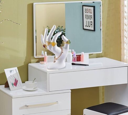 ChezMax Jewery Display Hand Ring Holder - Jewelry Organizer Stand, Necklace Stand, Preppy Jewelry Holder, Aesthetic Room Decor, Transparent Cute Y2k Room Decor for Women in Kuwait