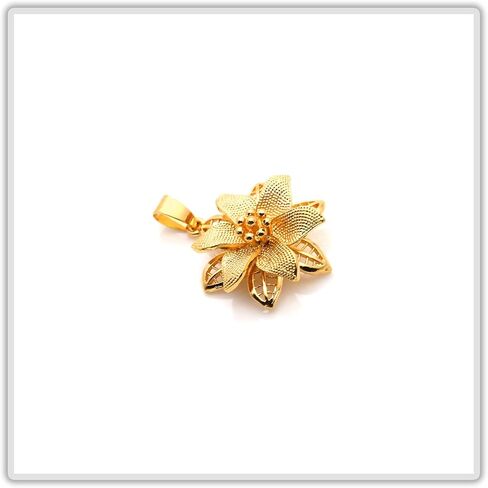 Fashion 18K Gold Plated Flower Pendant Necklace in Saudi Arabia