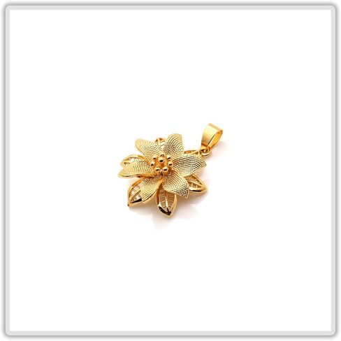 Fashion 18K Gold Plated Flower Pendant Necklace in Saudi Arabia