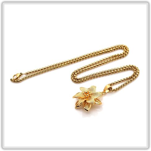 Fashion 18K Gold Plated Flower Pendant Necklace in Saudi Arabia
