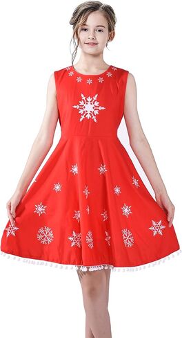 Sunny Fashion Girls Dress Jingle Bell Red Cape Cloak Christmas New Year in Saudi Arabia