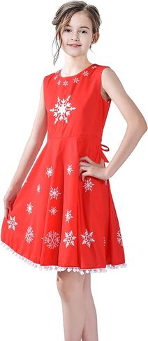 Sunny Fashion Girls Dress Jingle Bell Red Cape Cloak Christmas New Year in Saudi Arabia