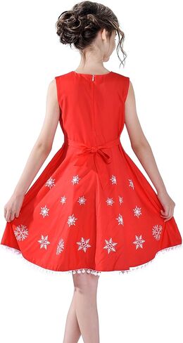 Sunny Fashion Girls Dress Jingle Bell Red Cape Cloak Christmas New Year in Saudi Arabia