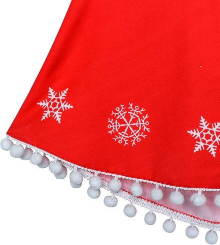 Sunny Fashion Girls Dress Jingle Bell Red Cape Cloak Christmas New Year in Saudi Arabia